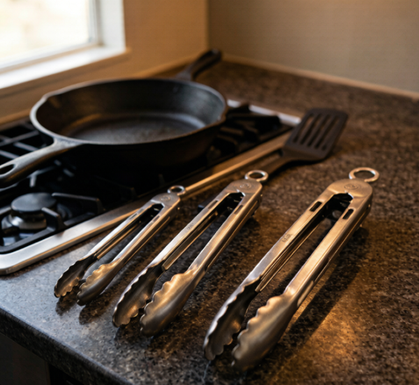 Stainless Steel Food Tongs Set