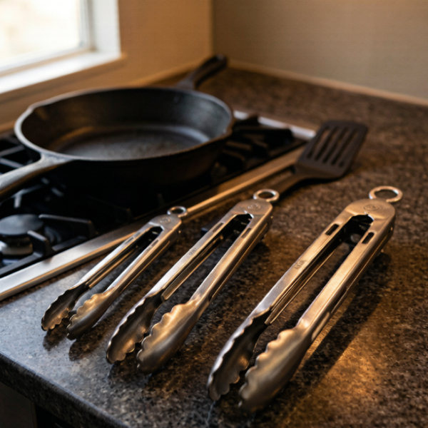 Stainless Steel Food Tongs Set